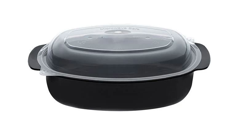 GR. OVÁL FEKETE DOBOZ ALJ 950 ML + FEDÉL QM950O 50 dB/CSOMAG=1 KARTON =150 db