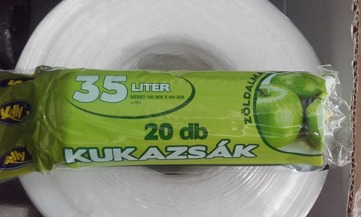 KEL SZEMETES BÉLELŐ 35 LITERES ALMÁS ILLATÚ ZÖLD